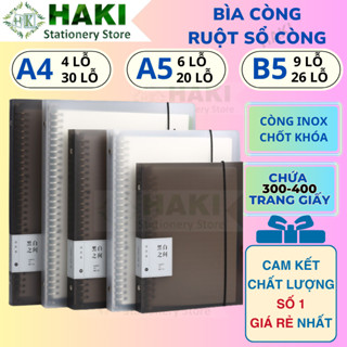 Bìa sổ còng A4 A5 B5 A6 A7 4 6 9 20 26 còng làm sổ planner bullet journal văn phòng phẩm