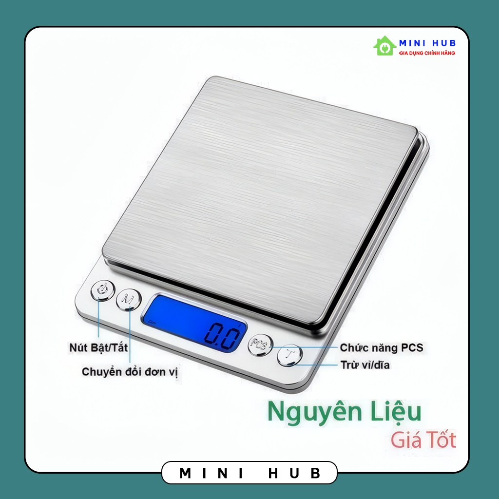 Cân tiểu ly điện tử độ chính xác cao sai số 0.1g cân thực phẩm nhà bếp trọng lượng cân tối đa 1000G