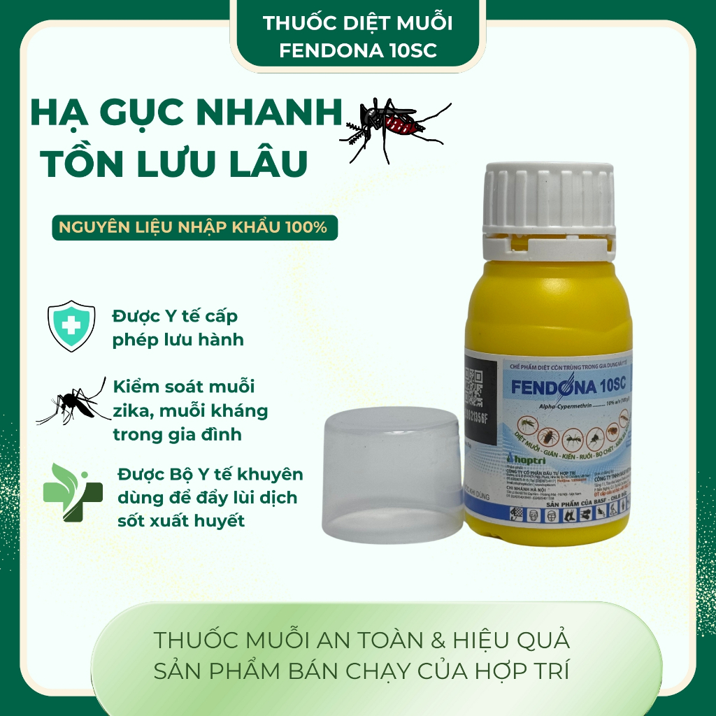 Thuốc muỗi Fendona 10SC 50ml, diện côn trùng Fendona BASF Thụy Sĩ, đuổi gián, côn trùng