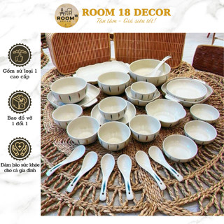 Bộ bát đĩa gốm sứ tráng men cao cấp đa sắc phong cách Nhật Bản cho gia đình, nhà hàng