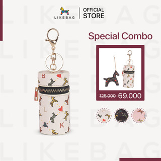  Túi đựng son mini LIKEBAG túi trang trí hình trụ in họa tiết kiểu dáng nhỏ gọn độc đáo 280993B - Libagi 