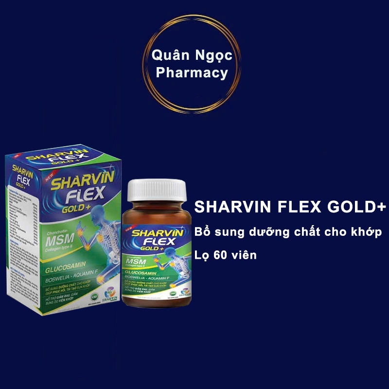 Viên dưỡng khớp Sharvin Flex Gold + hộp 30 viên hỗ trợ bổ sung dưỡng chất cho khớp