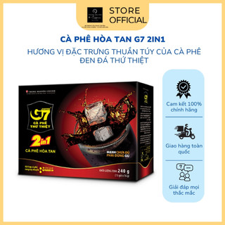  Cà Phê Hòa Tan G7 2in1 Trung Nguyên – Hộp 15 Gói – Cà Phê Đen Đá Pha Nhanh Gu Đậm 