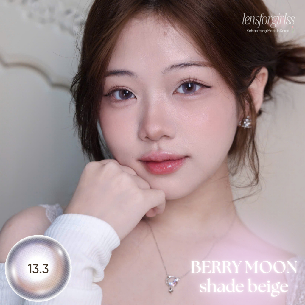 Kính áp tròng GIÃN TRÒNG hiệu ứng ánh trăng BERRY MOON SHADE BEIGE chính hãng HERA | LENSFORGIRLSS | BigBuy360 - bigbuy360.vn