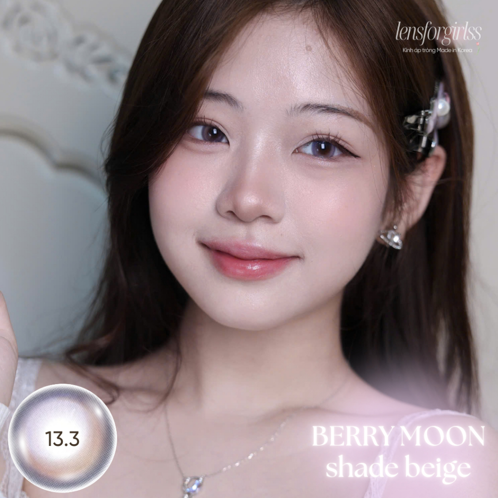 Kính áp tròng GIÃN TRÒNG hiệu ứng ánh trăng BERRY MOON SHADE BEIGE chính hãng HERA | LENSFORGIRLSS | BigBuy360 - bigbuy360.vn