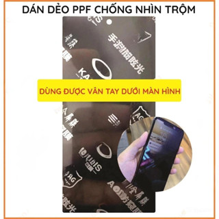 Dán dẻo PPF chống nhìn trộm Samsung S25+, S25 Ultra, S24, S24+, S24 Ultra, S23+, S23 Ul, S22+, S22 FE Plus dùng vân tay