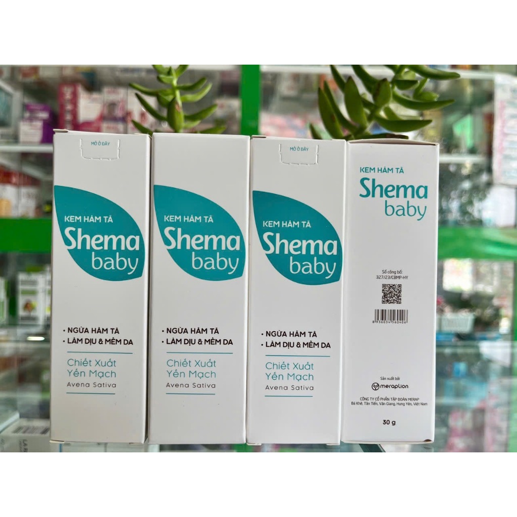 Shema Baby Kem hăm tã chiết xuất Yến mạch, proB5...dịu mẩn đỏ, giảm kích ứng - Lọ 30g - NT Bình An