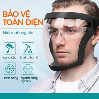  Mặt nạ bảo hộ lao động Kính bảo hộ Bảo vệ toàn bộ khuôn mặt Kính bảo hộ khi phun và hàn Mặt nạ trong suốt Chống giọt bắn 