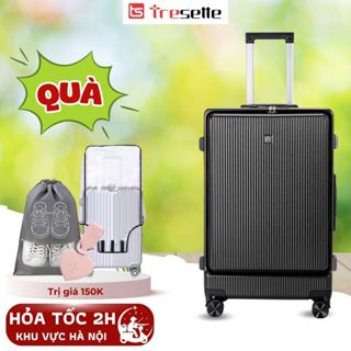  Vali kéo Tresette 2029 Hàn Quốc khóa sập cao cấp có ngăn đựng laptop cổng sạc USB size 24 