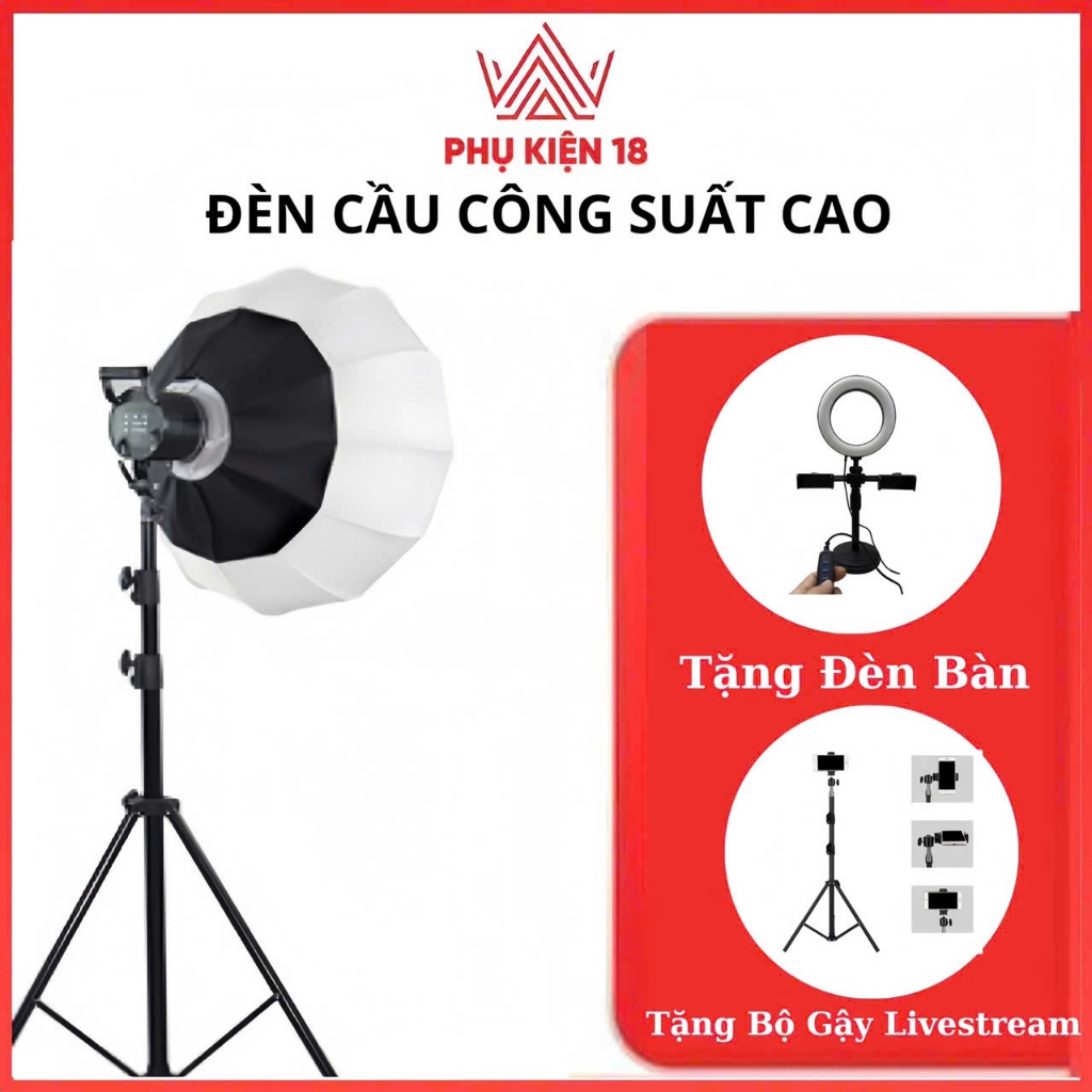 Bộ Đèn Chụp Studio Hình Cầu Bediro BD-400S chụp ảnh quay video livestream chuyên nghiệp, Bộ đèn Ngàm
