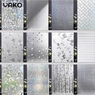 YAKO Decal dán kính mờ 90cmx100cm chống nhìn trộm, Miếng dán trang trí cửa kính họa tiết 3D độc đáo chống nắng