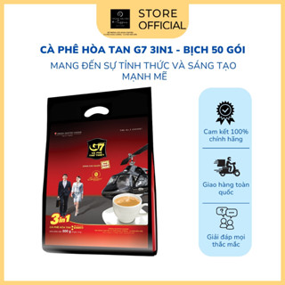 Combo 2 Bịch Cà Phê Hòa Tan G7 3in1 Trung Nguyên – Bịch 50 Gói – Cà Phê Sữa Hòa Tan Tiện Lợi, Đậm Vị Việt