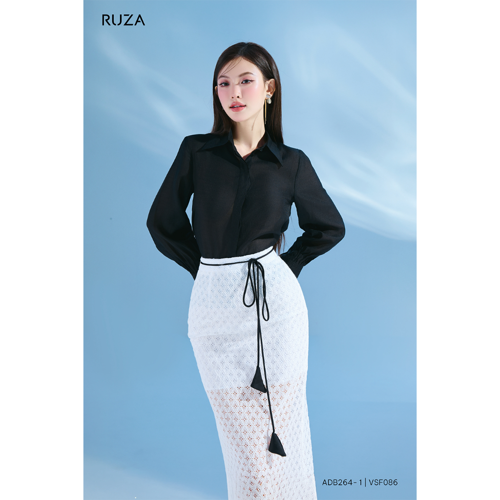 Áo sơ mi nữ tay dài RUZA công sở thiết kế thanh lịch sang trọng ADB264