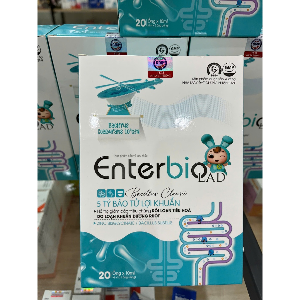 Men Enterbio LAD 5 Tỷ Bào Tử Lợi Khuẩn ( Hộp 20 Ống)