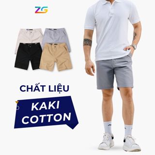 Quần short kaki nam ZGO vải cotton dày mềm quần kaki nam ngắn trên đầu gối QKAKI12