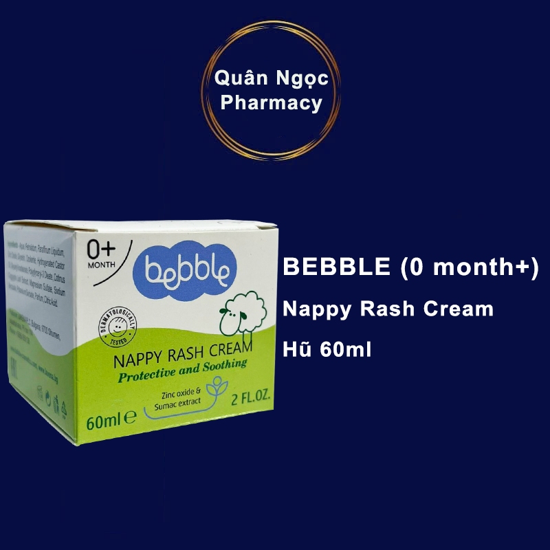 Kem hăm tã cho bé Bebble Nappy Rash Cream 60ml nhập khẩu chính hãng Bulgaria