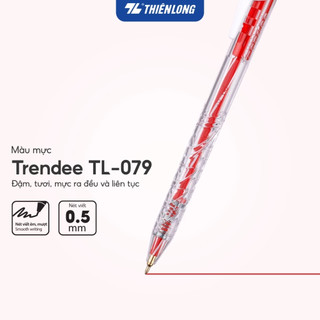Combo 5/10/20 Bút bi Thiên Long Trendee TL-079 ngòi 0.5mm cao cấp, nét viết thanh mảnh, thiết kế trẻ trung, chữ viết đẹp
