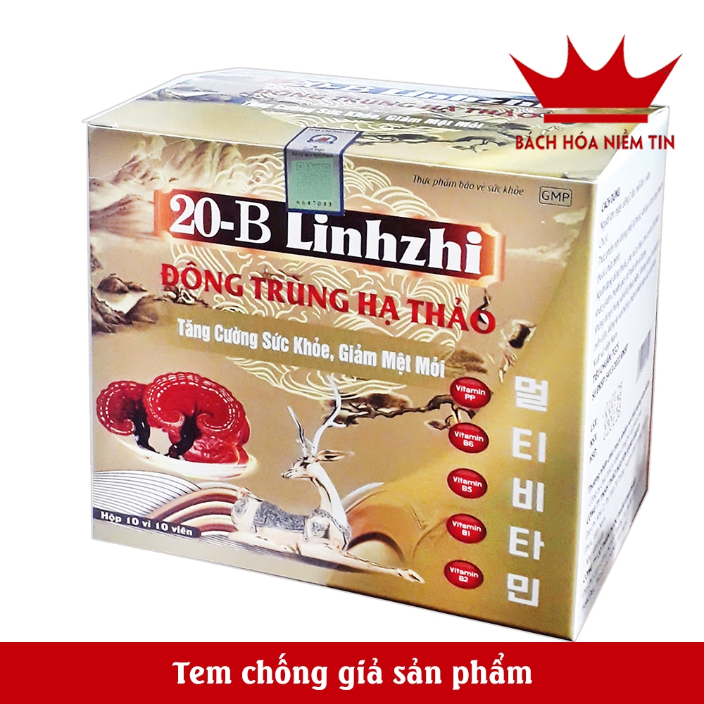Viên uống giảm mệt mỏi suy nhược cơ thể Multivitamin B20- Giúp tăng cường sức đề kháng, giảm mệt mỏi - Hộp 100v