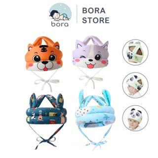 Mũ bảo vệ đầu Pipo cho bé, mũ chống ngã, chống va chạm in hình họa tiết xinh xắn