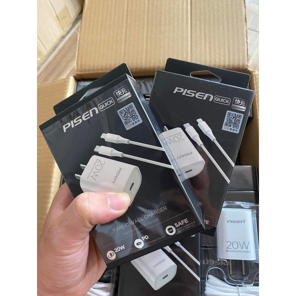 Bộ sạc Pisen 20W sạc siêu nhanh hàng chính hãng
