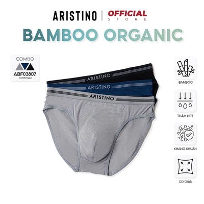 COMBO 3 Quần lót nam ARISTINO sợi tre Bamboo siêu nhẹ mềm thoáng mát thấm hút vượt trội ABF03807.CB3