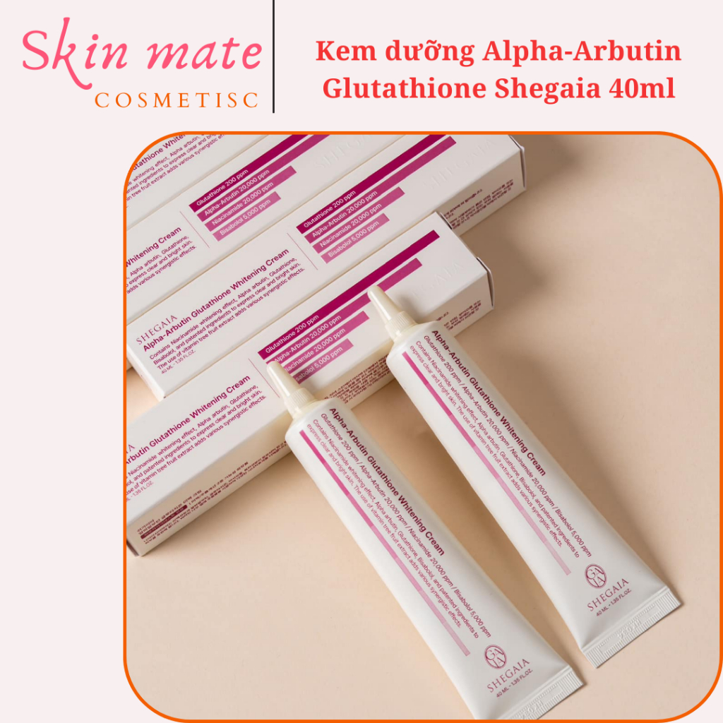 Kem dưỡng trắng da Alpha-Arbutin Glutathione Shegaia 40ml
