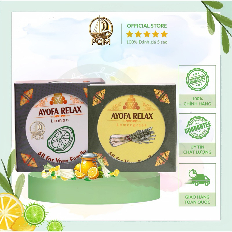 [QUÀ] Bộ đôi Cao Xoa Bóp Massage Thảo Dược Ayofa Relax Hương Sả và Hương Chanh 20G Cải Thiện Đau Nhứ