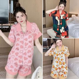 Set Pijama Đồ Bộ Áo Cộc Quần Đùi Trẻ Đẹp Pyjama Đồ Bộ Ngủ Nữ Mặc Nhà Giá Rẻ