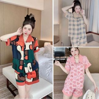 Set Đồ Bộ Pyjama Áo Cộc Quần Đùi Chất Mát Đồ Bộ Ngủ Nữ Mặc Nhà Siêu Rẻ Vải Kate Thái Siêu Đẹp Xưởng May Trang Linh