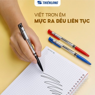 Combo 5/10/20 Bút bi Thiên Long FO-024 ngòi 0.7mm mực xanh/đỏ/đen hệ dầu, đạt tiêu chuẩn an toàn Châu Âu