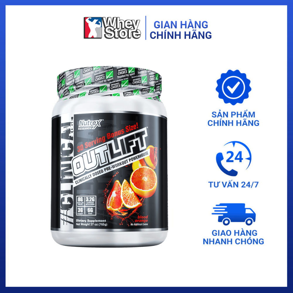 Bổ Sung Sức Mạnh Nutrex Outlift 20 - 30 Servings Chính Hãng