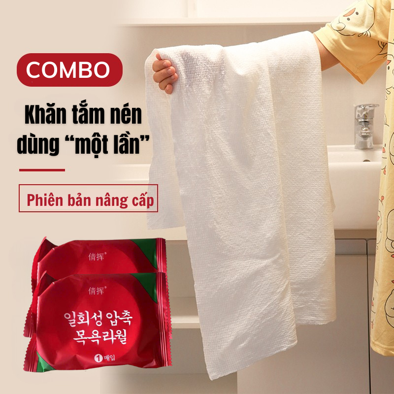Khăn Tắm Du Lịch Dạng Viên Lily's Decor House Khăn Giấy Nén Tiện Lợi Nhỏ Gọn Dễ Mang Theo 70x140cm