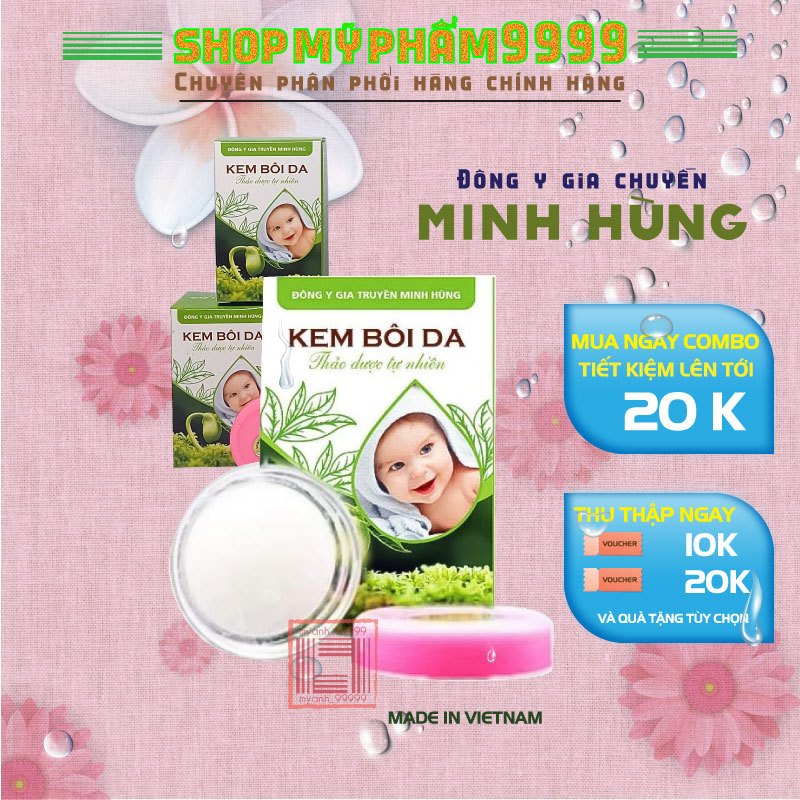 kem bôi da Minh Hùng chính hãng 20gr - tặng thun cột tóc