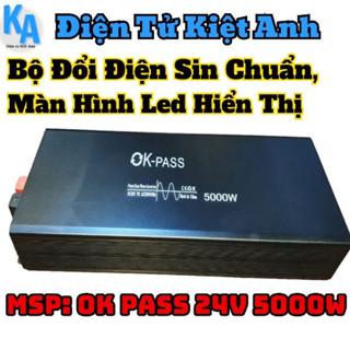 Bộ đổi điện sin chuẩn 5000W 24V sang 220V có màn hình hiển thị OK PASS 24V 5000W