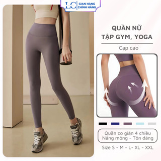 Quần Tập Yoga Gym Nữ Lacora Cạp Cao Siêu Nâng Mông Co Giãn 4 Chiều Ôm Dáng Thoáng Mát QUAYG01