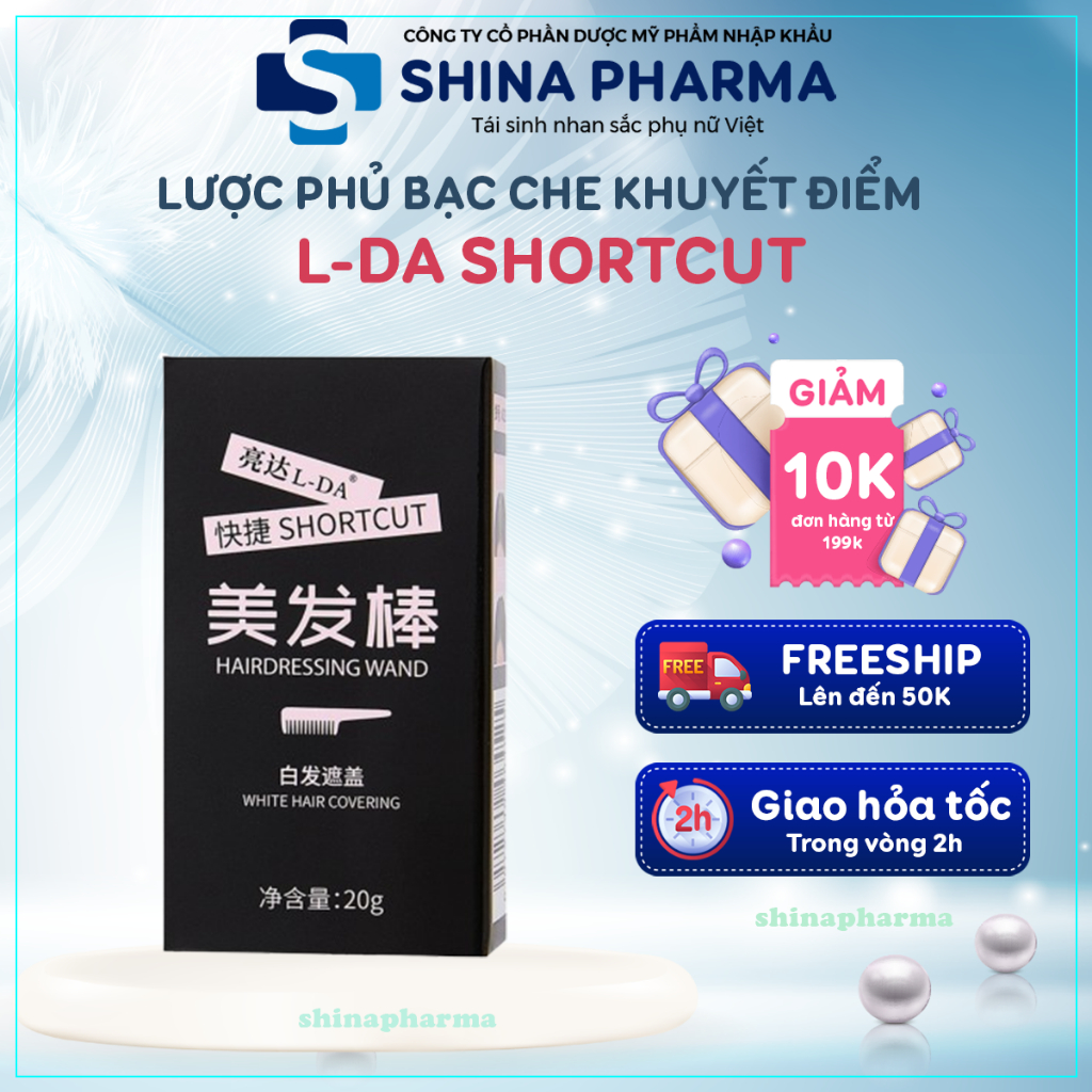 Lược Chải Phủ Bạc L-DA SHORTCUT – Lược L-DA Giải Pháp Tóc Đen Nhanh Chóng, Lâu Trôi và Chống Thấm Nước