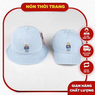 (Video) Mũ nón cặp jean có tách lẻ gấu whoau logo thêu tem mac đầy đủ xukacapbeauty