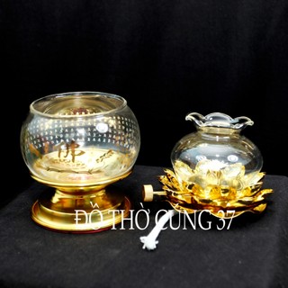 ĐÈN DẦU LƯU LY THỦY TINH 02 [ KINH CHÚ ĐẠI BI ]