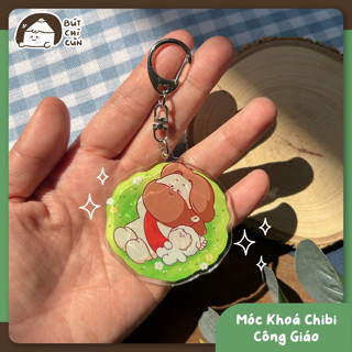 Móc khoá Công giáo - Jesus is my safe place - Nhựa acrylic cứng, viền trong suốt - Thiết kế độc quyền bởi Bút chì cùn