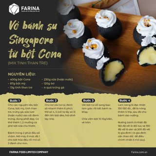 Bột bánh mì Hàn Quốc Cona, công thức bánh su sing