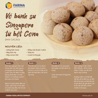 Bột bánh mì Hàn Quốc Cona, công thức bánh su sing