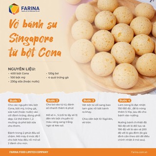 Bột bánh mì Hàn Quốc Cona, công thức bánh su sing