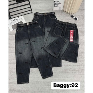 Quần jeans baggy bigsize NỮ THẢO MINHON quần jeans baggy  9 tất co giãn 4 chiều (M92) 60-100kg