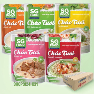 Thùng 30 gói cháo tươi Deli Mix Vị Sài Gòn FOOD Mix Vị 240g (bò, thịt thăn, cá, gà, tôm)