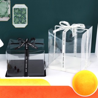 Hộp Mica Trong Suốt 2 Chi Tiết Đựng Bánh Kem, Bánh Gato, Sinh Nhật, Hoa và Quà Tặng, Có Đế Giấy Cứng Cáp