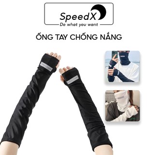 Găng tay chống nắng SpeedX Protect vải silk lạnh ống tay chống nắng 99% UV tất ống tay chính hãng