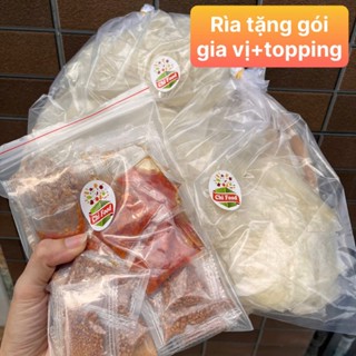 1 kí bánh tráng rìa ủ bơ tặng kèm gói gia vị muối tôm muối nhuyễn sate ớt rim hành tỏi