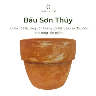 Bầu Sơn Thủy Ren Florist - Chậu Trồng Cây Cảnh Để Bàn Thiết Kế Đơn Giản Dùng Để Trang Trí Trong Nhà