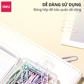 COMBO 5 Hộp Ghim Vòng Deli 0024 - Kẹp Giấy Tài Liệu Đa Năng Tiện Lợi