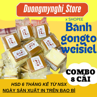 Bánh bông lan Gongto 1KG - 8 CÁI bơ sữa thơm mềm mịn, ngọt dịu dễ ăn DMN HOUSE, bánh mongto WEISEIL vị truyền thống VS48